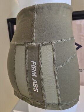 Fun Gym Shorts Mesh Panels Shapes Flattens Camo Green Booty Shorts